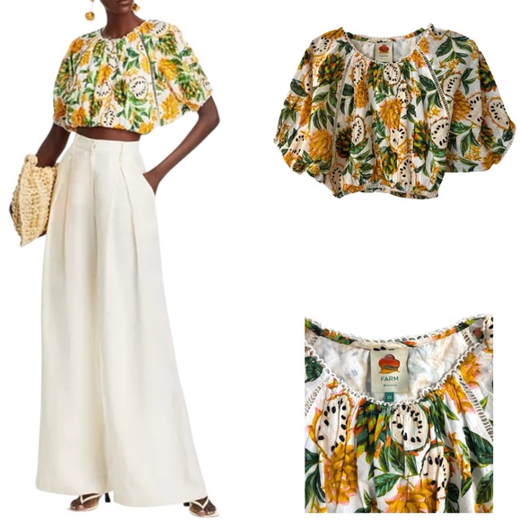 FARM Rio Tops - NWOT FARM Rio Biriba Crop Top